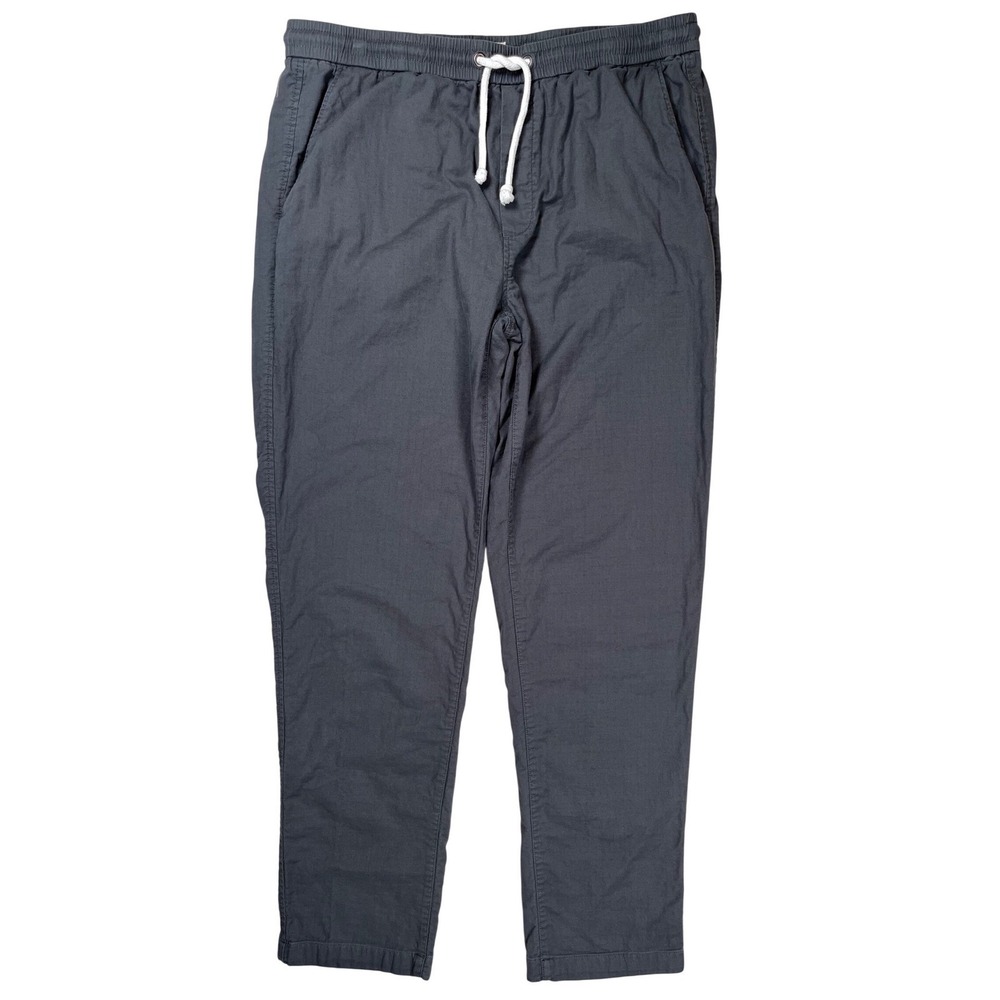 Marine Layer Drawstring Pants Mens XL Charcoal Grey Slim Straight Casual Comfort